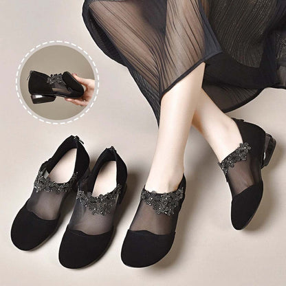 🔥【35-41】【Kupte 1 a získejte 1 zdarma】🏆✨Nové duté síťované vysoké podpatky pro ženy s měkkou podrážkou-4172383