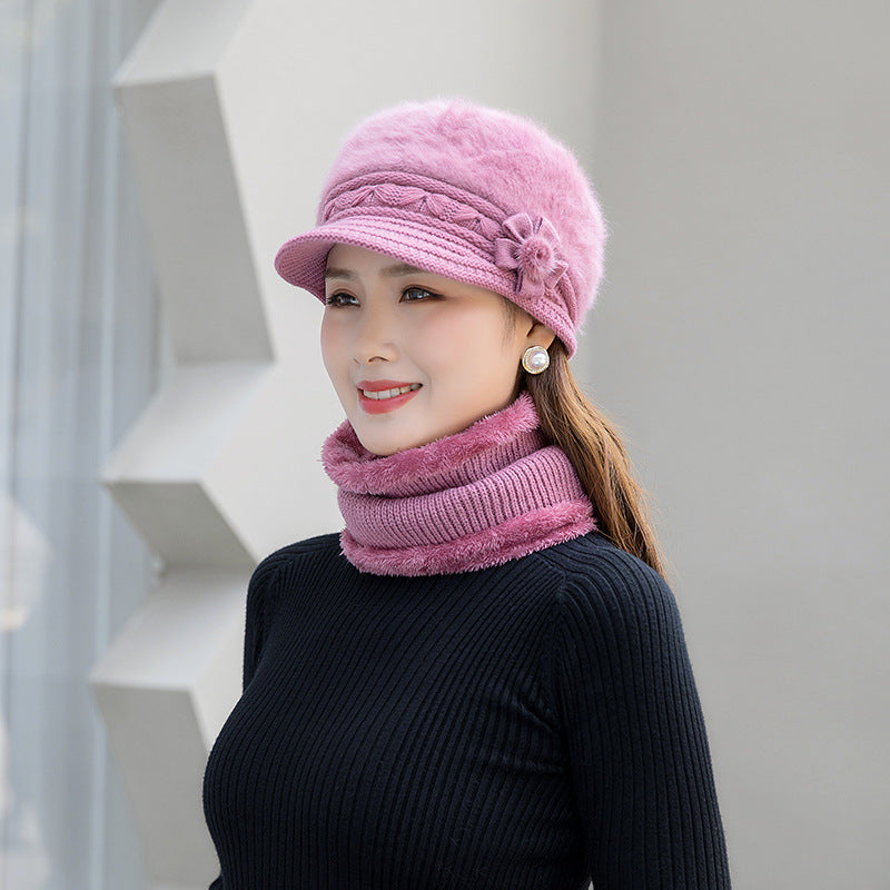 【Hat+scarf】Gorro de felpa para mujer para abrigarse en otoño e invierno 4147914