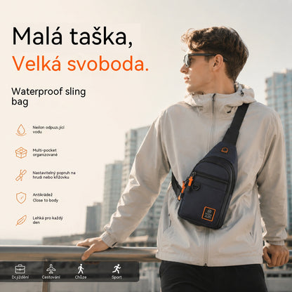 【Kupte 1, získejte 1 zdarma】🎒 ✨ Voděodolná crossbody taška s více kapsami – organizovaný úložný prostor, nastavitelný popruh, konektor pro sluchátka