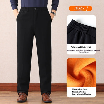 🔥【XL-7XL】Zimowe, ciepłe spodnie casualowe z podszewką z polaru 4170880