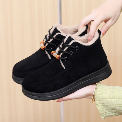 【35-41】🔥Buty zimowe odpowiednie dla matek w średnim i starszym wieku, grube i ciepłe, z podszewką z polaru. 4184423
