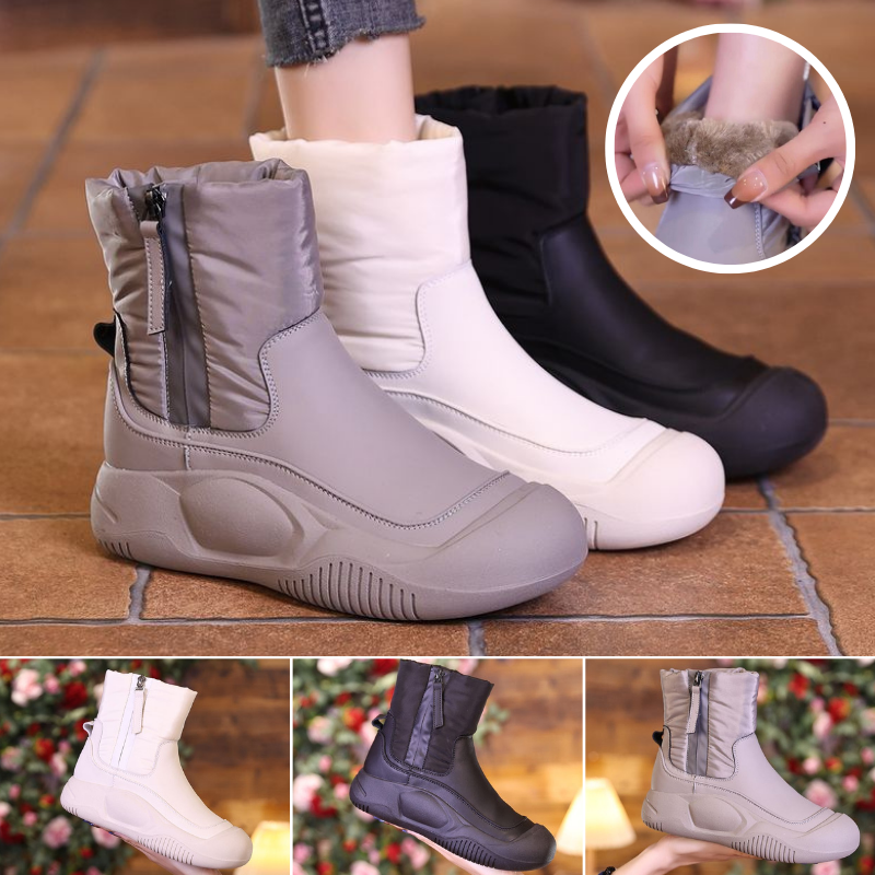 🌟👢【35-40】2025 zimowe nowe wysokiej jakości modne damskie wodoodporne, pogrubione śniegowce-3847854