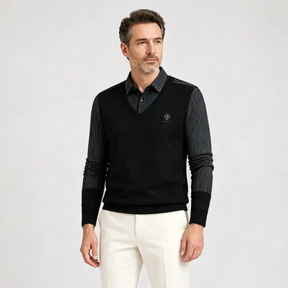 👔【M-4XL】Nové pánské zimní polo tričko větších velikostí s límečkem a fleecovou podšívkou.