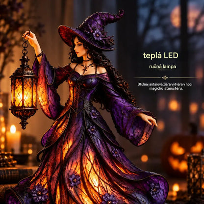 🧙‍♂️ Gotická halloweenská dekorativní lampa ve tvaru čarodějnice 🧙‍♀️