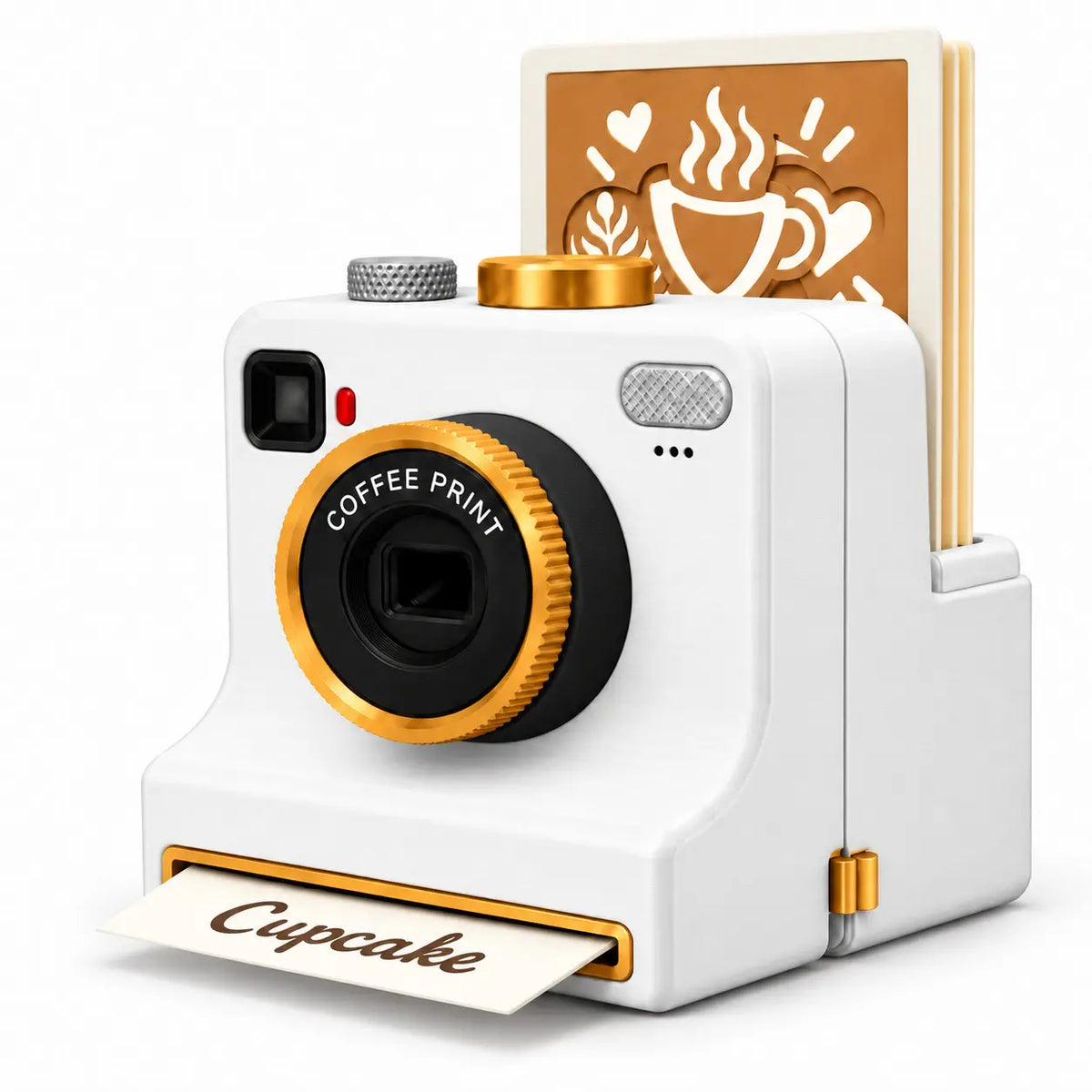 【 12 véletlenszerűen kiválasztott, egyszínű mintakártyát tartalmaz. 】🔥 Retro Latte Art kamera – Mechanikus sablonnyomtató latte arthoz