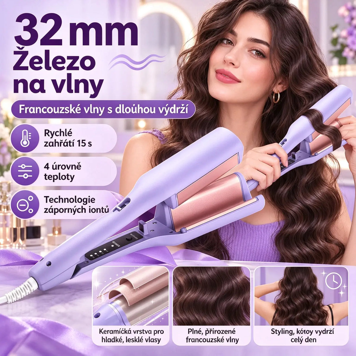 ✨💈1 kusy 640Kč💐💁‍♀️ Kulma na vlasy – lesk jako ze salonu a ochrana před teplem