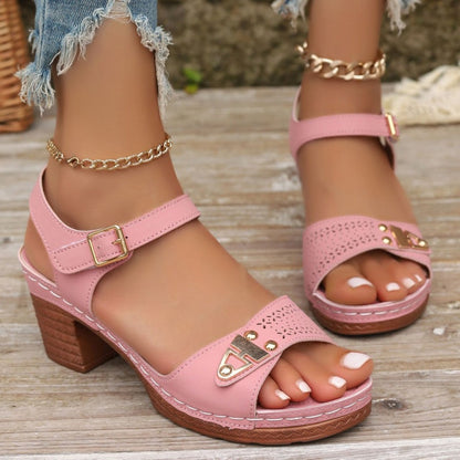 🔥Lato - 52% rabatu👠Damskie sandały na wysokim obcasie-3943494