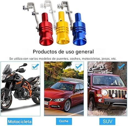 Silbato de escape con sonido turbo – Metal duradero y llamativo