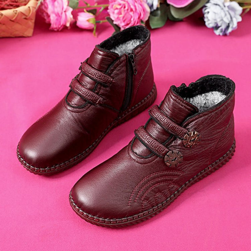 【35-40】Damskie skórzane, bawełniane, antypoślizgowe, ręcznie robione buty na jesień i zimę 4130270