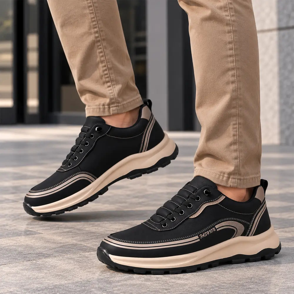 💧👞 [39-45]Športni čevlji iz usnja, odpornega na vodo in umazanijo, z mehkimi podplati za maksimalno udobje