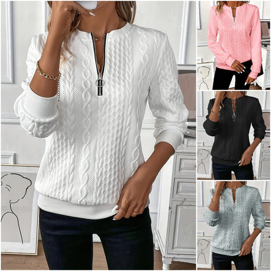🎀🎀【S-2XL】 2024 nowy jesienny i zimowy sweter damski zapinany na zamek 3766794