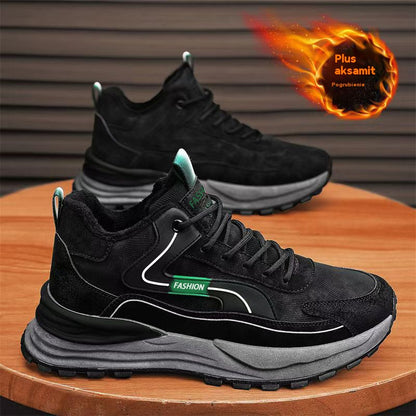 【39-44】🥾Nowe zimowe buty męskie z podszewką z polaru, ciepłą i grubą podeszwą 4205898