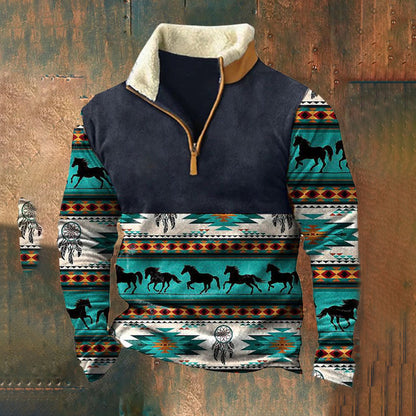 👕【35%OFF】【S-4XL]2024 Męski modny, jesienno-zimowy, ciepły sweter z długim rękawem i nadrukiem 3D-3843812