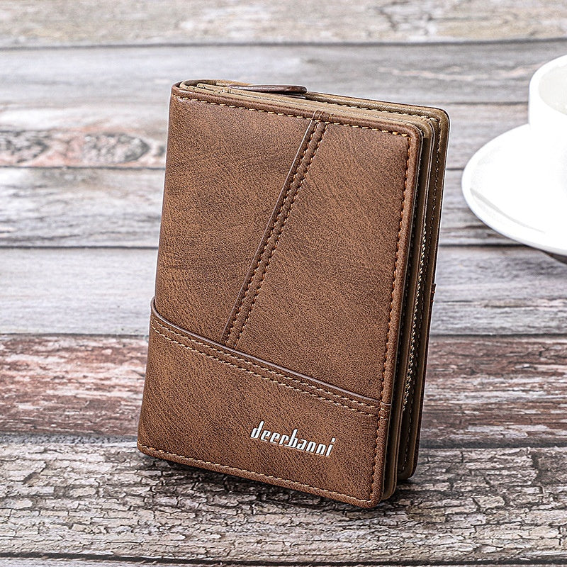 Cartera multifuncional de estilo retro de cuero genuino para hombre 4173262