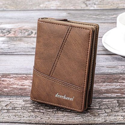 Cartera multifuncional de estilo retro de cuero genuino para hombre 4173262