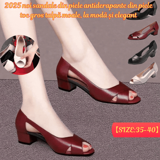 🔥【50% SLEVA】【35-40】2026 Nové protiskluzové sandály z přírodní kůže s měkkou podrážkou