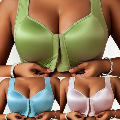 😍👙【3 darabos csomag】【40-100 kg】Női merevítő nélküli, elöl záródós melltartó