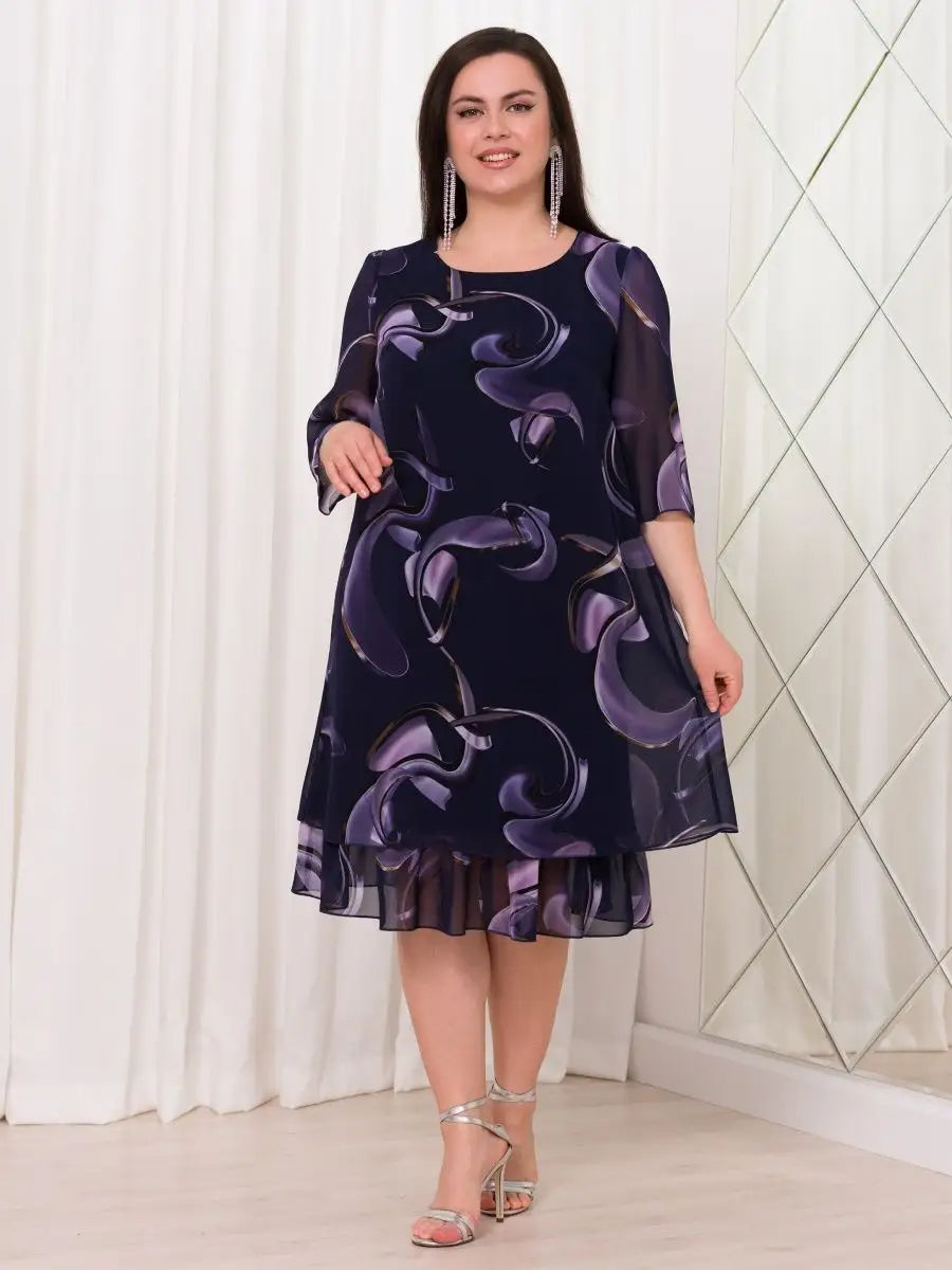 💕Letní akce【S–5XL】👗Lehké a prodyšné letní šaty s módním potiskem – lichotivý střih a snadno kombinovatelné.