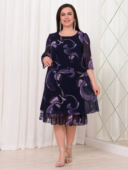 💕Letní akce【S–5XL】👗Lehké a prodyšné letní šaty s módním potiskem – lichotivý střih a snadno kombinovatelné.