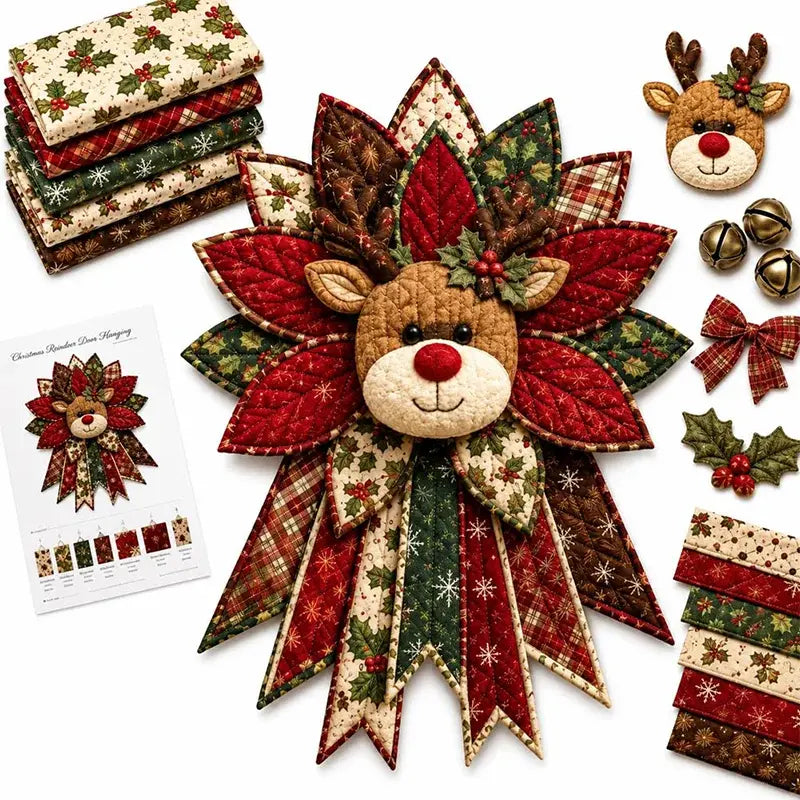 🎄🎄🎁Sada na zavěšení dveří - ručně vyráběná patchworková dekorace