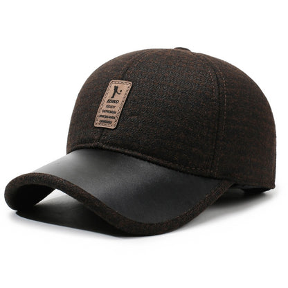 🧢🔥Męska zimowa, ciepła czapka baseballowa z nausznikami i podszewką z polaru, idealna na jesień i zimę.-4175970