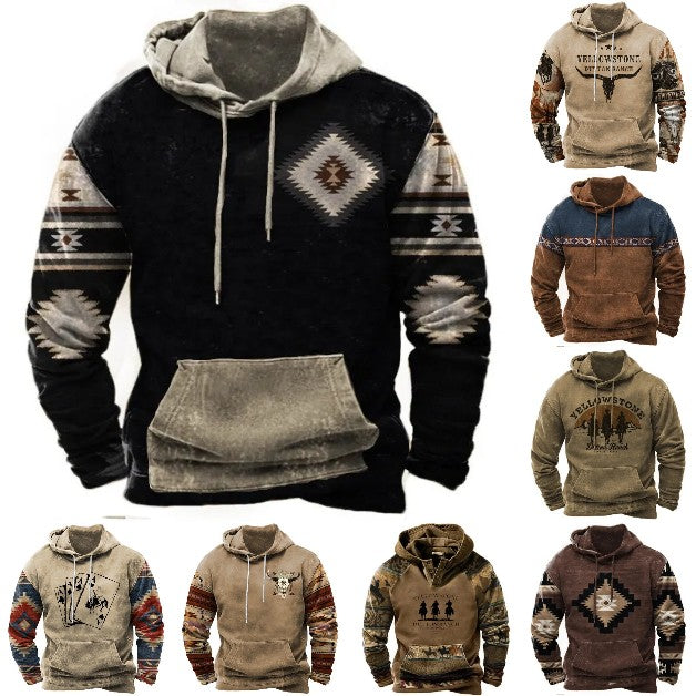 🔥[S-5XL]męska, pogrubiona bluza 3D z długimi rękawami, zapewniająca ciepło i zimno jesienią i zimą