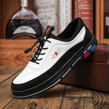 💯🔥【39-48】Los zapatos de negocios casuales para hombre están hechos de cuero impermeable y resistente a las manchas con u na suela suave para un uso cómodo. 4184448