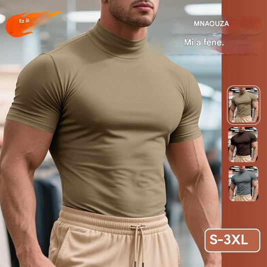 🎁✨ 【Vásárolj 1-et, kapsz 1-et ingyen】Férfi póló félmagas gallérral, nedvszívó és lélegző