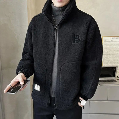 🎄🎄【L-6XL】Χειμερινό μπουφάν fleece, βαμβακερό μπουφάν, βαμβακερό παχύρρευστο μπουφάν από μαλλί αρνιού, ζεστό μπουφάν-4123143