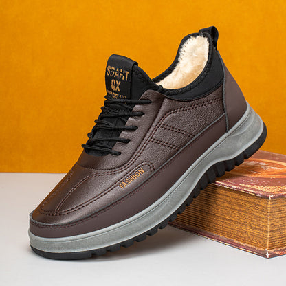 🔥【39-45】Męskie zimowe buty sportowe, prawdziwa skóra, wodoodporne, miękka podeszwa i aksamit, nowy styl 4144829