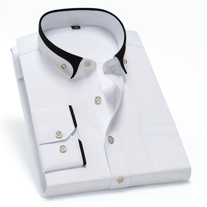【S-4XL】Nueva camisa de negocios transpirable de moda casual para hombres