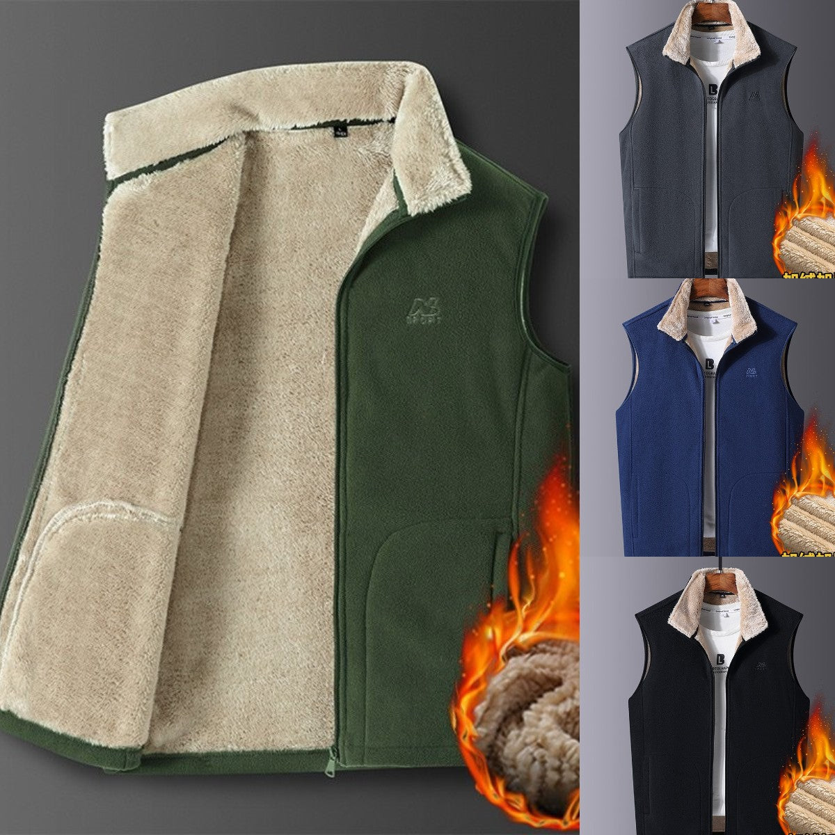 🔥【50% zniżki】🔥【M-5XL】🌨️🧥Klasyczna kamizelka termiczna męska na jesień i zimę 2024-3837655