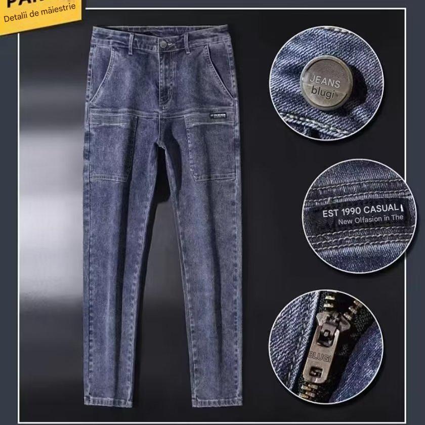 👏🔥【Bestsellerowy produkt】👍【28-38】👖👖Trwałe męskie jeansy o prostych nogawkach z wieloma kieszeniami.-4203502