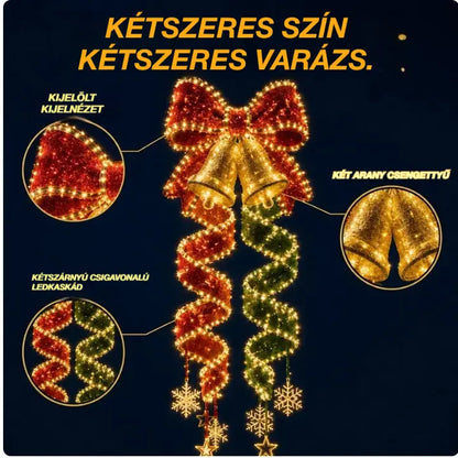 🎄 Karácsonyi varázslatos spirál alakú LED függesztékek kollekciója ✨