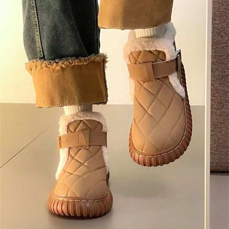 👢❄ Zimowa nowość: wysokiej jakości modne damskie buty śniegowe, z futrzanym wnętrzem, miękkie, grube i ciepłe-3834461