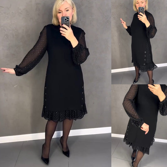 💖💖【S-5XL】🍁🍂Wysokiej jakości stylowa sukienka w nowym stylu na jesień i zimę-3808348
