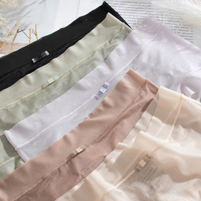 💟【Pack de 6】Bragas de mujer de alta calidad / cintura alta / alta elasticidad de seda fría 4184450