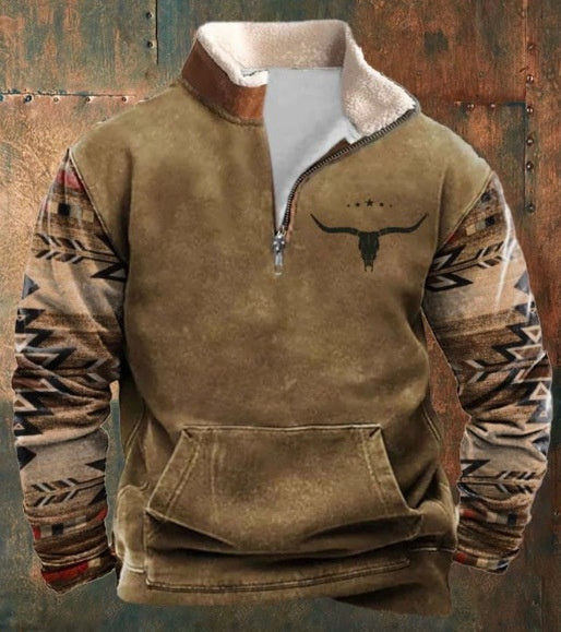 ❄🧥【S-5XL】🔥Męska zimowa bluza polarowa, długi rękaw, stójka, zamek błyskawiczny do połowy 4200018