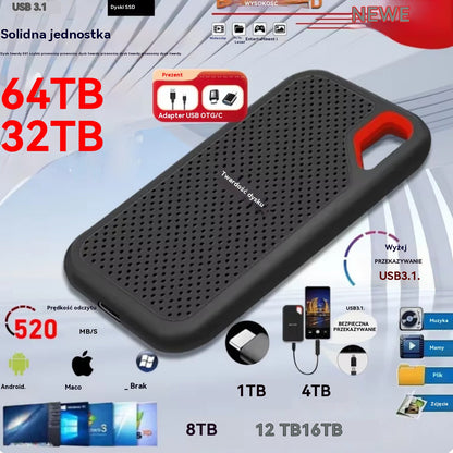 【Ostatni dzień 🔥50% zniżki】💥【8TB-128TB】 Szybki i pojemny dysk twardy do urządzeń mobilnych-4073001