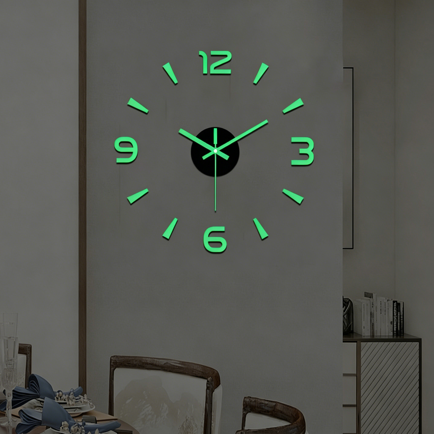 ⏳✨3D svítící akrylové nástěnné hodiny - není nutné vrtat (montáž je nutná)