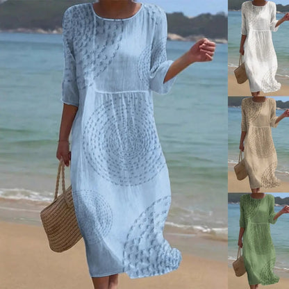 👗 Poslední den 50% slevy! 【XS-4XL】Elegantní letní volnočasové šaty – prodyšné, pohodlné, univerzální a zeštíhlující.