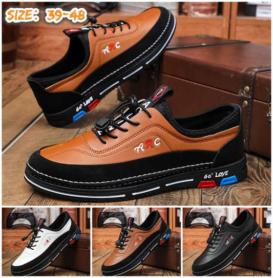 💯🔥【39-48】Los zapatos de negocios casuales para hombre están hechos de cuero impermeable y resistente a las manchas con u na suela suave para un uso cómodo. 4184448