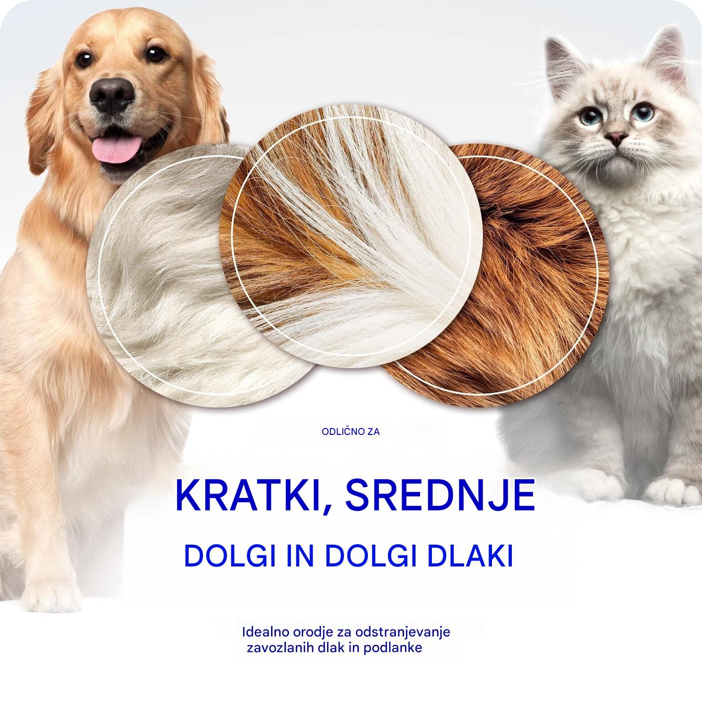 🐾 Profesionalna krtača za odstranjevanje dlak za pse in mačke: nežna, učinkovita in brez dlak za dom! ✨💖