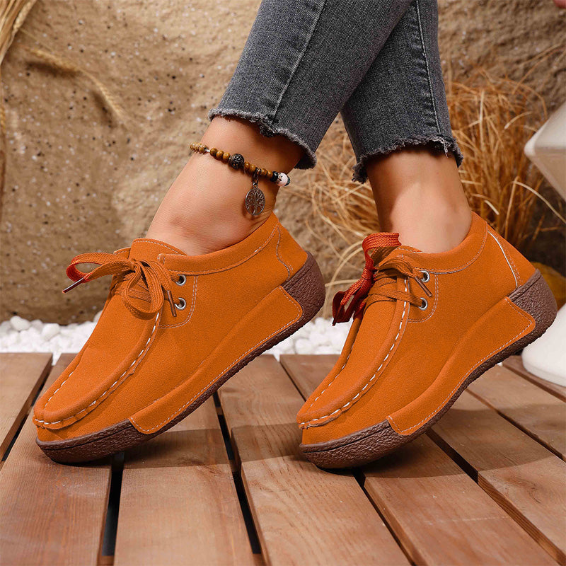 🔥🌞【50% zniżki!】Damskie buty na platformie z okrągłym noskiem – wygodne, stylowe i zapewniające wsparcie stóp 4255197