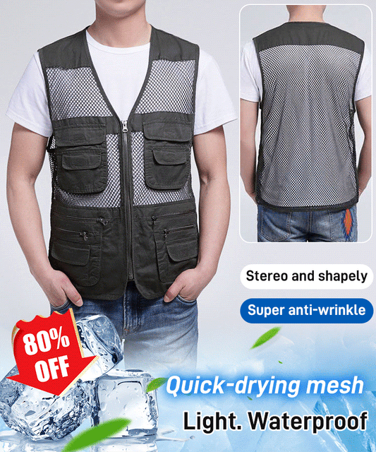 🔥 Hétköznapi, többzsebes funkcionális mellény 【XL-4XL】