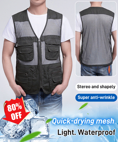 🔥 Hétköznapi, többzsebes funkcionális mellény 【XL-4XL】