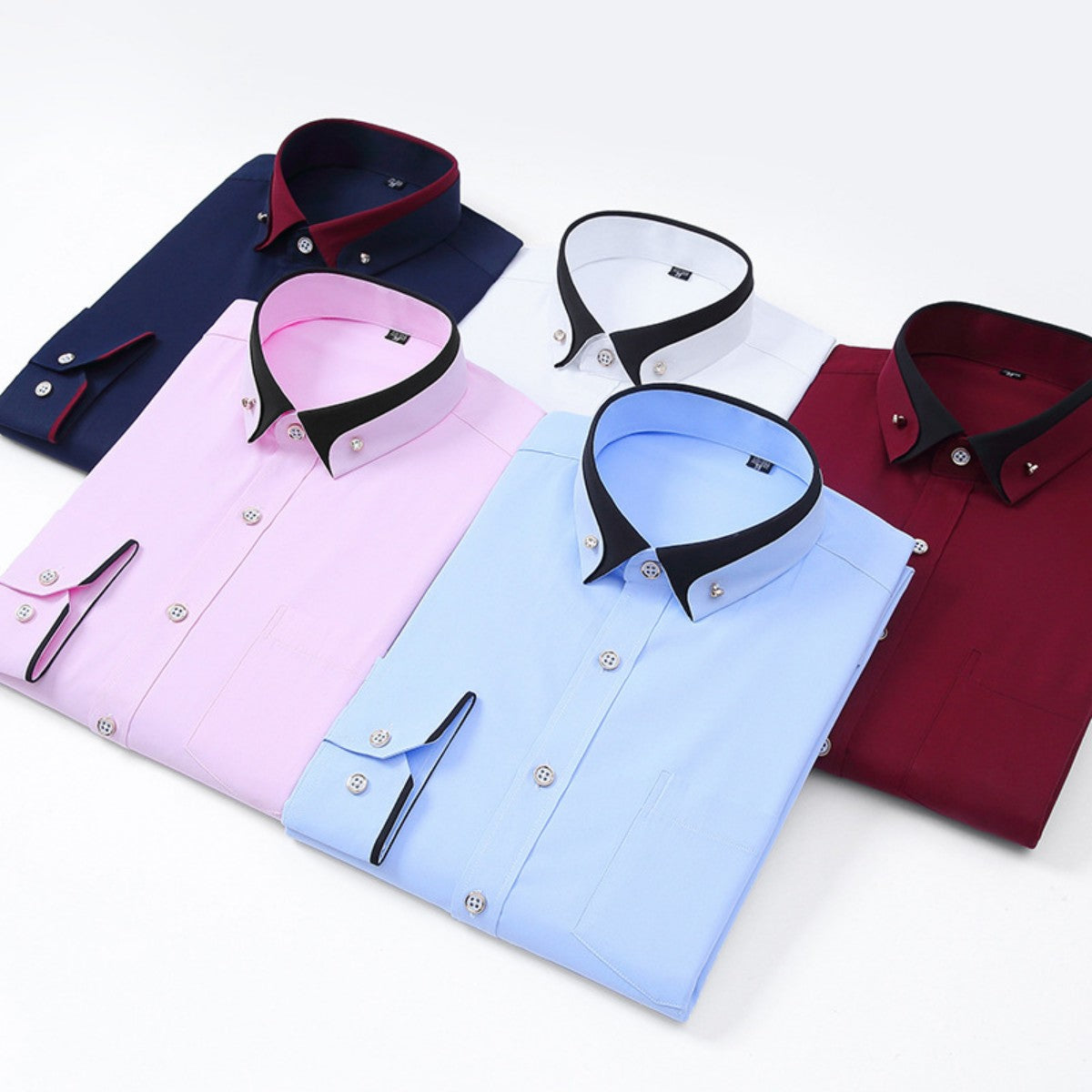 【S-4XL】Nueva camisa de negocios transpirable de moda casual para hombres