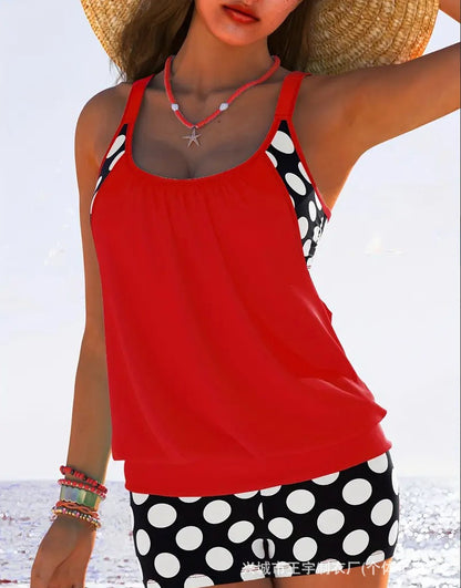 🏖️【S-5XL】Seksowny damski kostium kąpielowy Halter Polka Dot Plus Size 2025-4005244