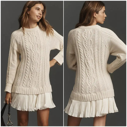 🌟 Poslední den – sleva 50 % 💖【S–3XL】Elegantní dámské zimní pletené šaty s přiléhavým střihem – měkké a pohodlné, vhodné pro různé příležitosti
