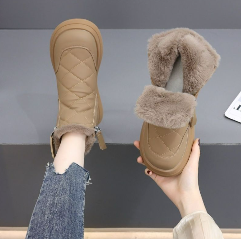 🎉✨【35-41】【Gorąca wyprzedaż🔥】2024 zimowe nowe damskie ciepłe śniegowce na grubej podeszwie-3855137